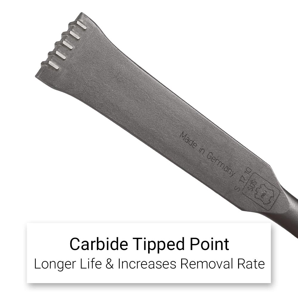 Xtorque XST38M Platinum 38mm x 280mm SDS Max Platinum Carbide Tipped Pointed Chisel - MADE IN GERMANY – image 3
