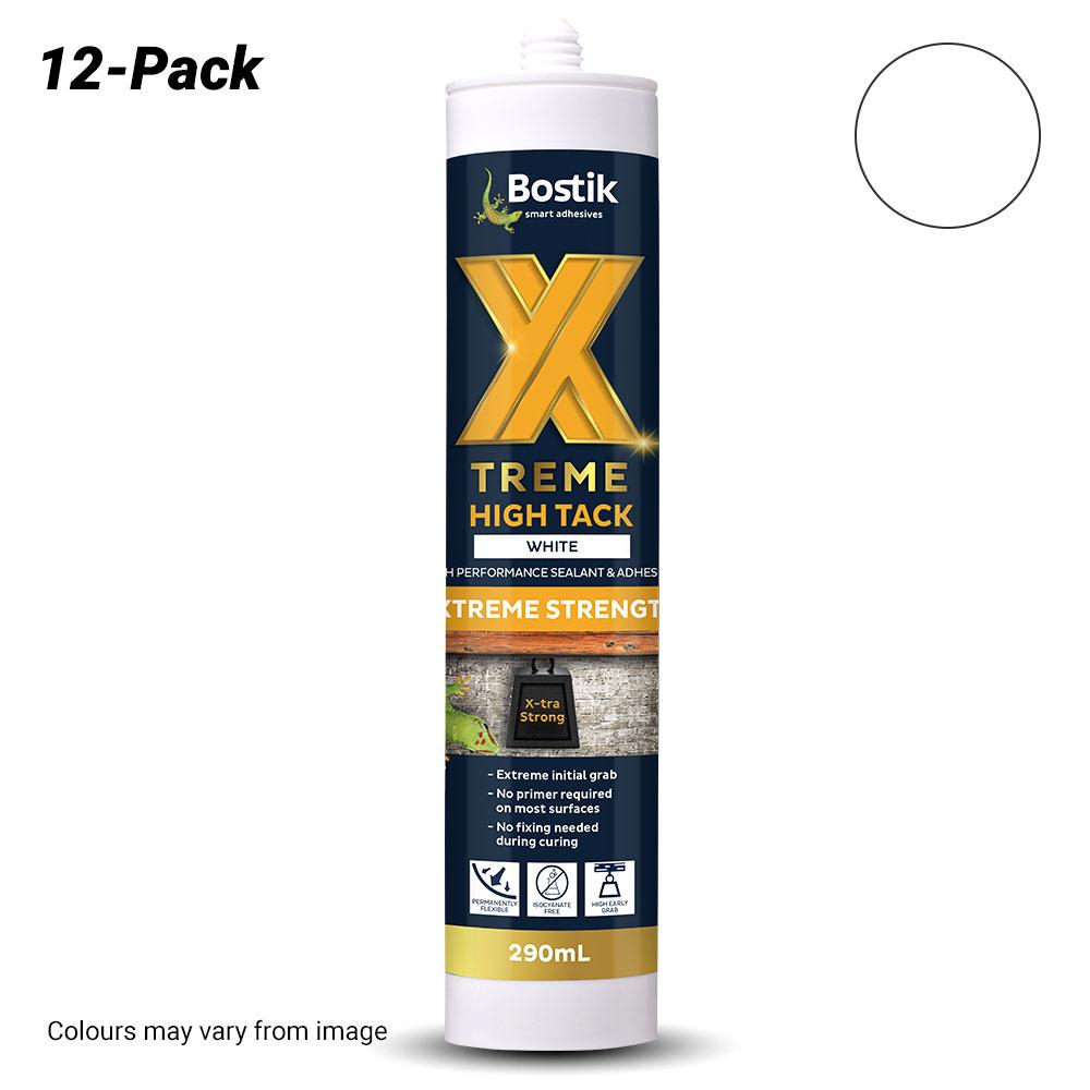 Bostik 3061067912PK 12-Pack Xtreme High Tack 290ml High Performance MS Adhesive Cartridge - White – image 1