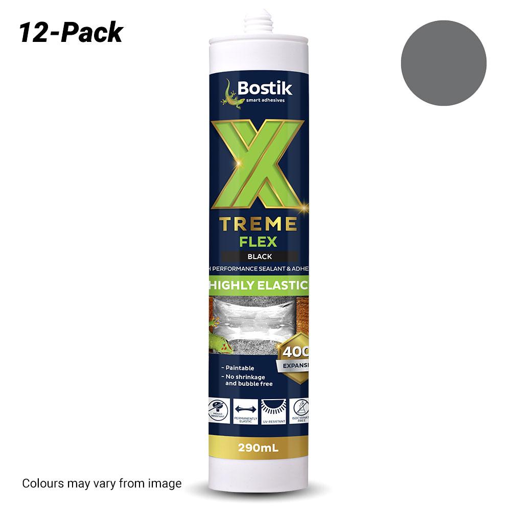 Bostik 30161079712PK 12-Pack Xtreme Flex 290ml High Performance MS Sealant & Adhesive Cartridge - Grey – image 1