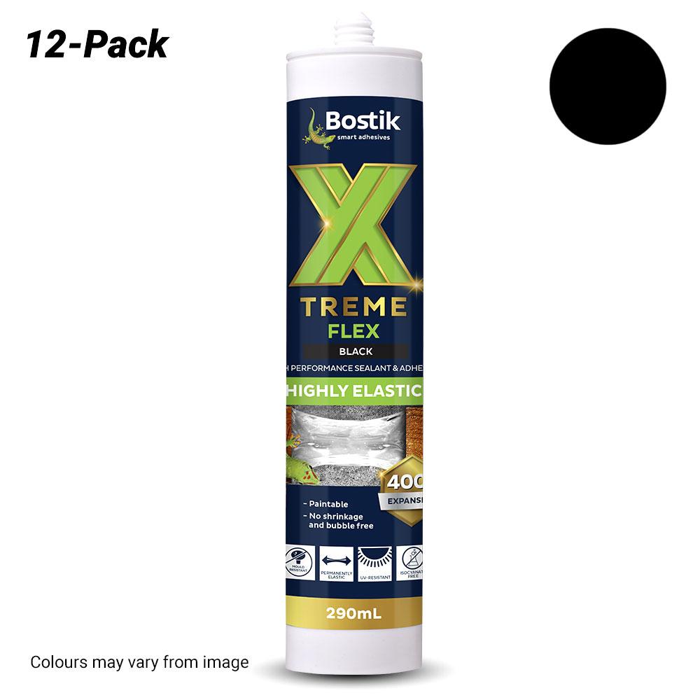 Bostik 3061068112PK 12-Pack Xtreme Flex 290ml High Performance MS Sealant & Adhesive Cartridge - Black – image 1