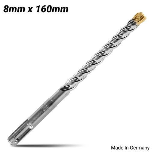 Xtorque X81604 Platinum SDS PLUS 8mm x 160mm Platinum 4 Cutter Drill Bit - MADE IN GERMANY