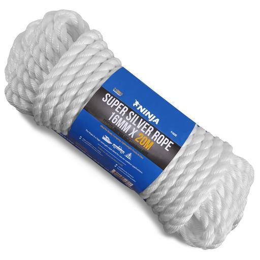 Ninja N1620S White 16mm x 20m Super Silver Rope - 3100kg Breaking Strength – image 5
