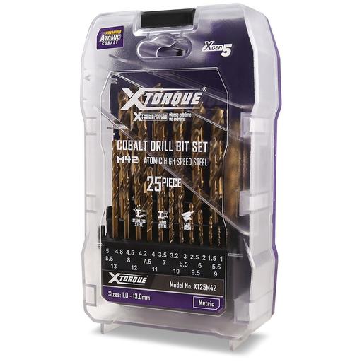 Xtorque XT25M42 25pce XGEN5 Metric Atomic 27+ M42 HSS Cobalt Drill Bit Set – image 2