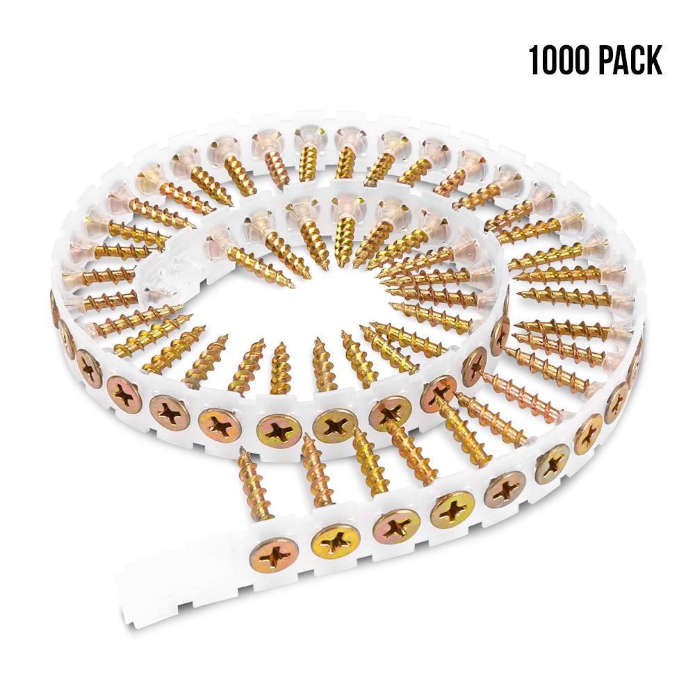 Xtorque XCH25 6G - 9TPI x 25mm Collated Coarse Thread Screws - 1000pcs – image 1