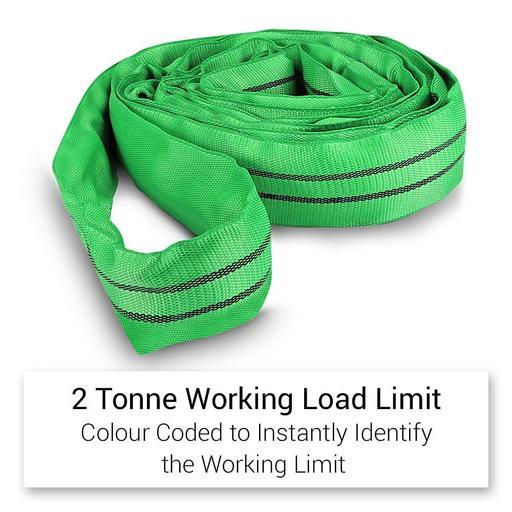 Ninja NS20001 2 Ton x 1m Round Lifting Sling Green – image 6