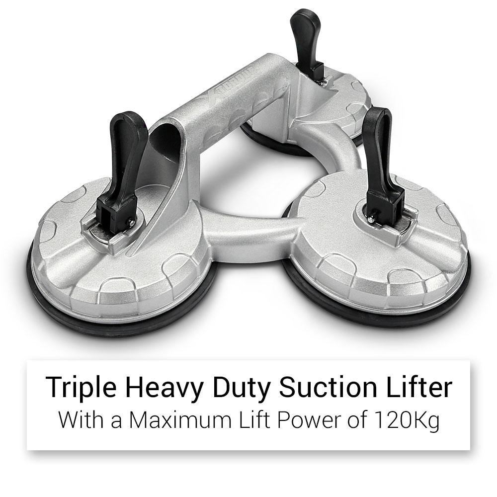 Xtorque X3125 123mm (5") 120Kg Triple Heavy Duty Glass Suction Lifter – image 5