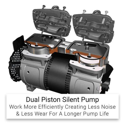 Chicago Air CHIPUMJWA702 1.1kW Oil Free Air Pump Suits Hush 70 Silenced Air Compressor – image 2