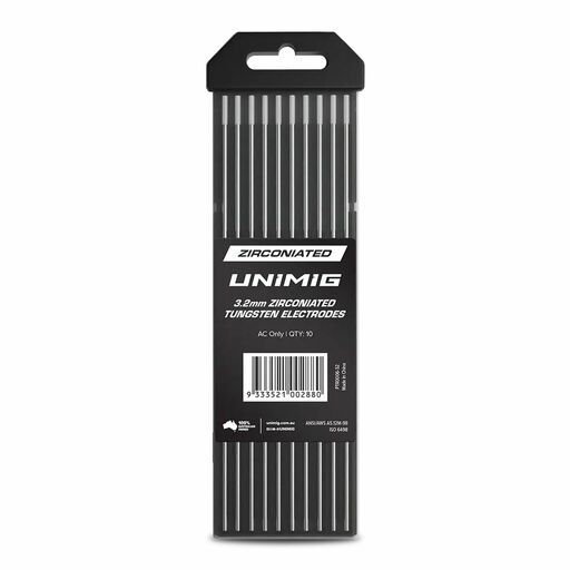 UNIMIG PTR0006-32 10-Pack 3.2mm x 175mm 0.8% Zirconiated Tungsten Electrodes – image 2
