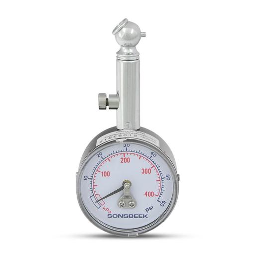 [Temporarily Out Of Stock] Sonsbeek 3255402 Car Tyre Pressure Gauge with Angle Chuck