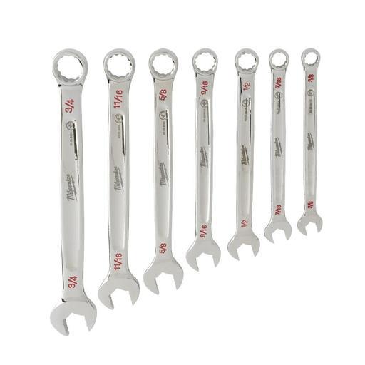 Milwaukee 48229407 7pce SAE Combination Wrench Set – image 6