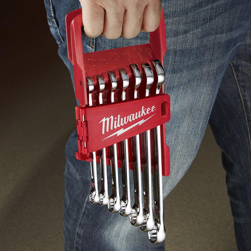 Milwaukee 48229407 7pce SAE Combination Wrench Set – image 7