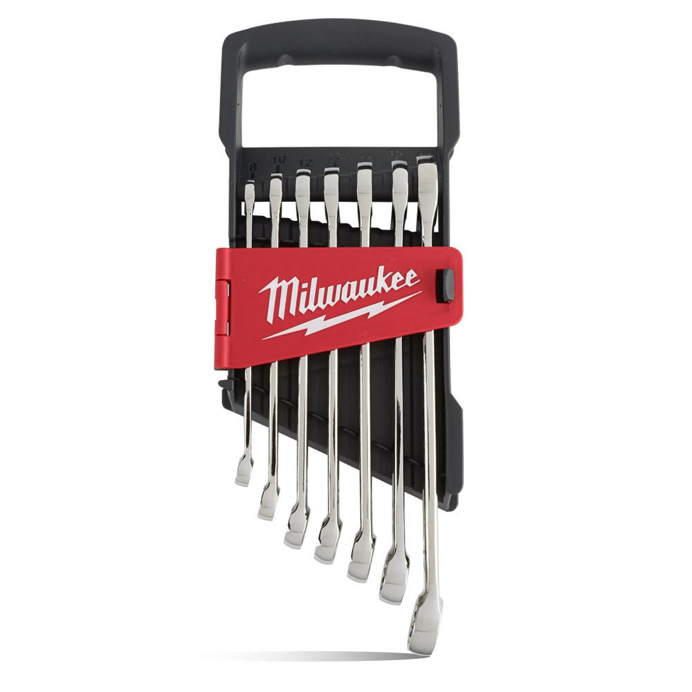 Milwaukee 48229088BO 29pce 3/8" Drive SAE/Metric Ratchet and Socket Set + 7pce Metric Combination Wrench Set – image 8