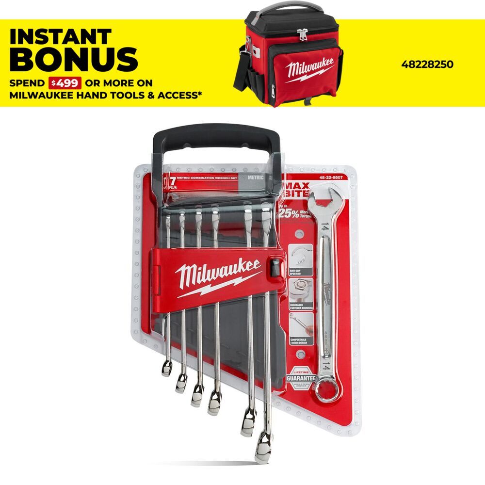 Milwaukee 48229507 7pce Metric Combination Wrench Set – image 1