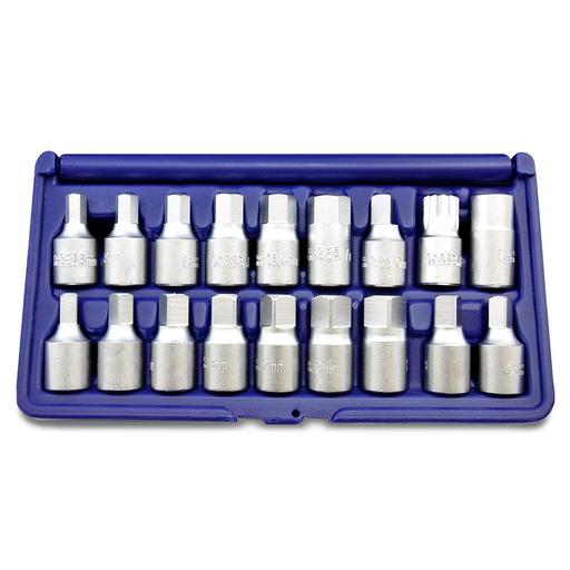 Endeavour Tools ET1236 18pce 3/8" Square Drive Drain Plug Key Set