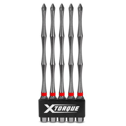 Xtorque 5PKPH1100 PH1 100mm Phillips Head Torsion Driver Bit - 5 Pack