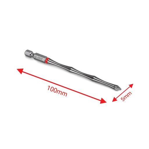 Xtorque 5PKPH1100 PH1 100mm Phillips Head Torsion Driver Bit - 5 Pack – image 3