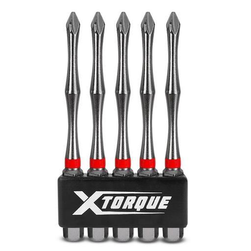 Xtorque 5PKPH175 5-Pack PH1 75mm Phillips Head Torsion Driver Bit