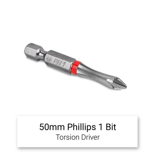 Xtorque 5PKPH150 PH1 50mm Phillips Head Torsion Driver Bit - 5 Pack – image 2