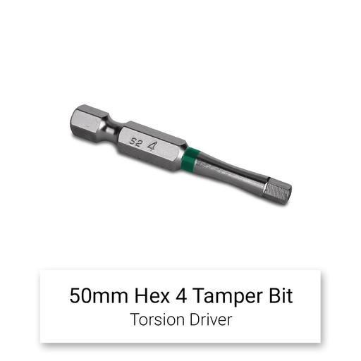 Xtorque 5PKHT450 HEX 4 50mm Hex Tamper Head Torsion Driver Bit - 5 Pack – image 3