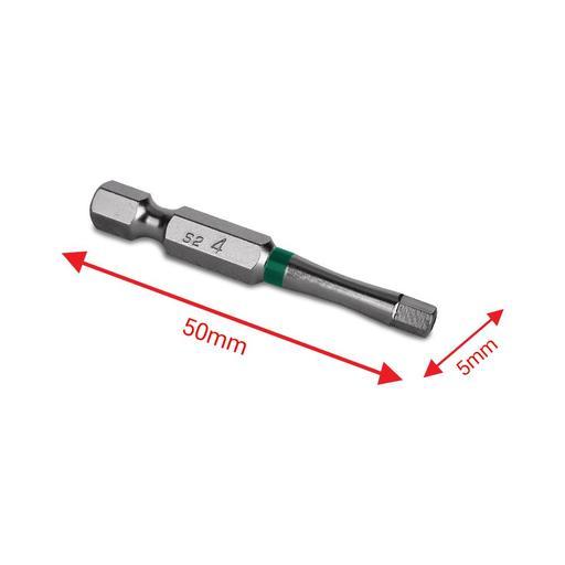 Xtorque 5PKHT450 HEX 4 50mm Hex Tamper Head Torsion Driver Bit - 5 Pack – image 4