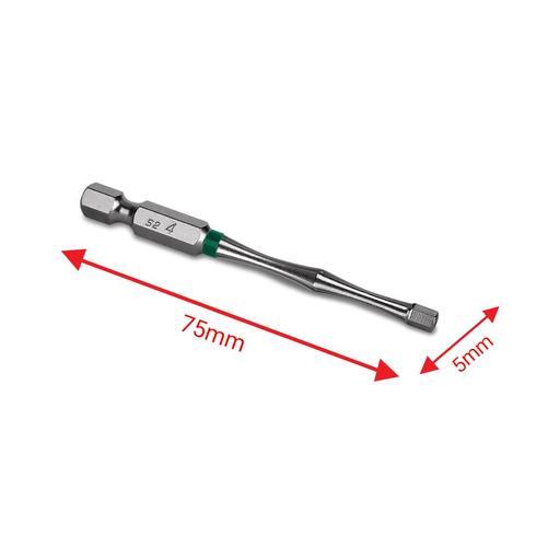 Xtorque 5PKHT475 HEX 4 75mm Hex Tamper Head Torsion Driver Bit - 5 Pack – image 4