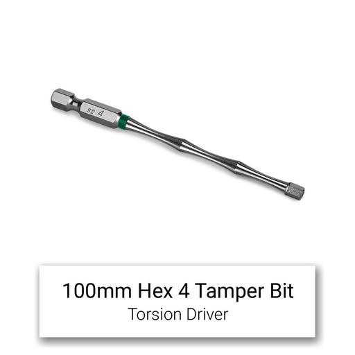 Xtorque 5PKHT4100 HEX 4 100mm Hex Tamper Head Torsion Driver Bit - 5 Pack – image 3