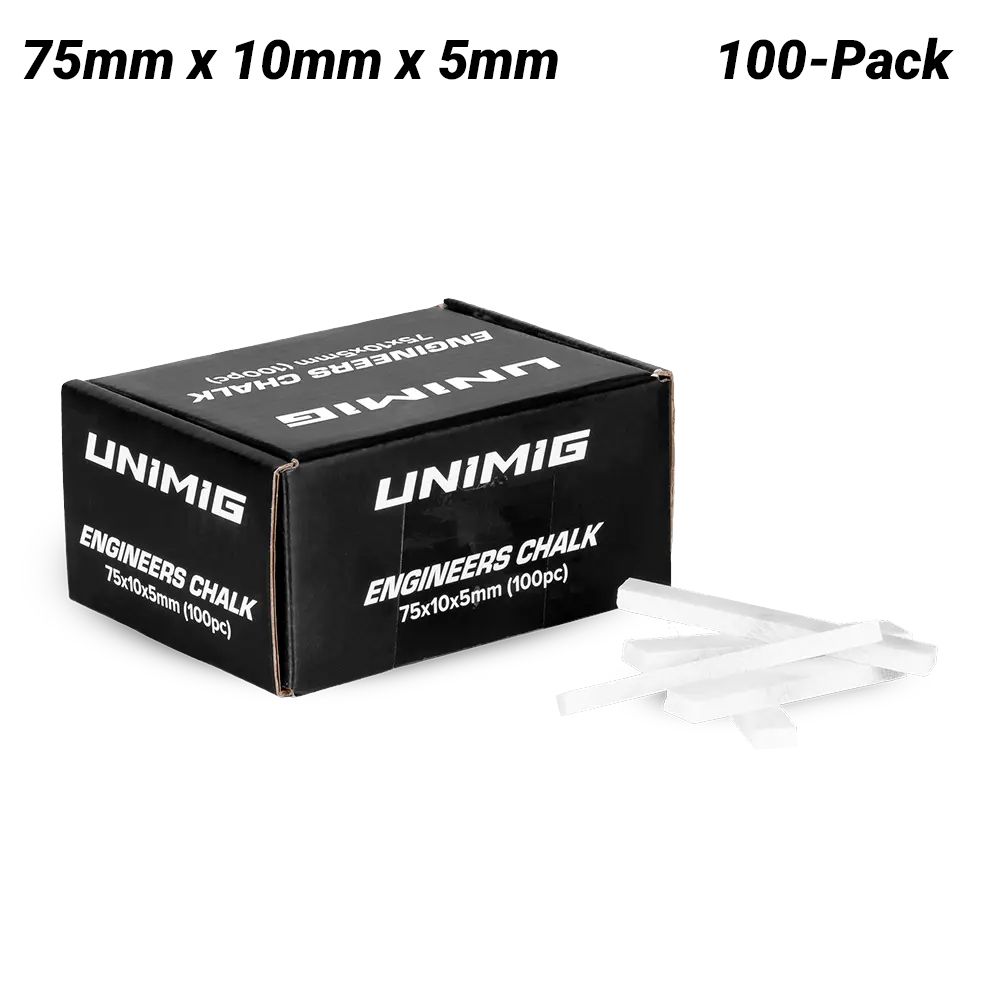 UNIMIG CH751005 100-Pack 75mm x 10mm x 5mm Engineers Split Chalk – image 1