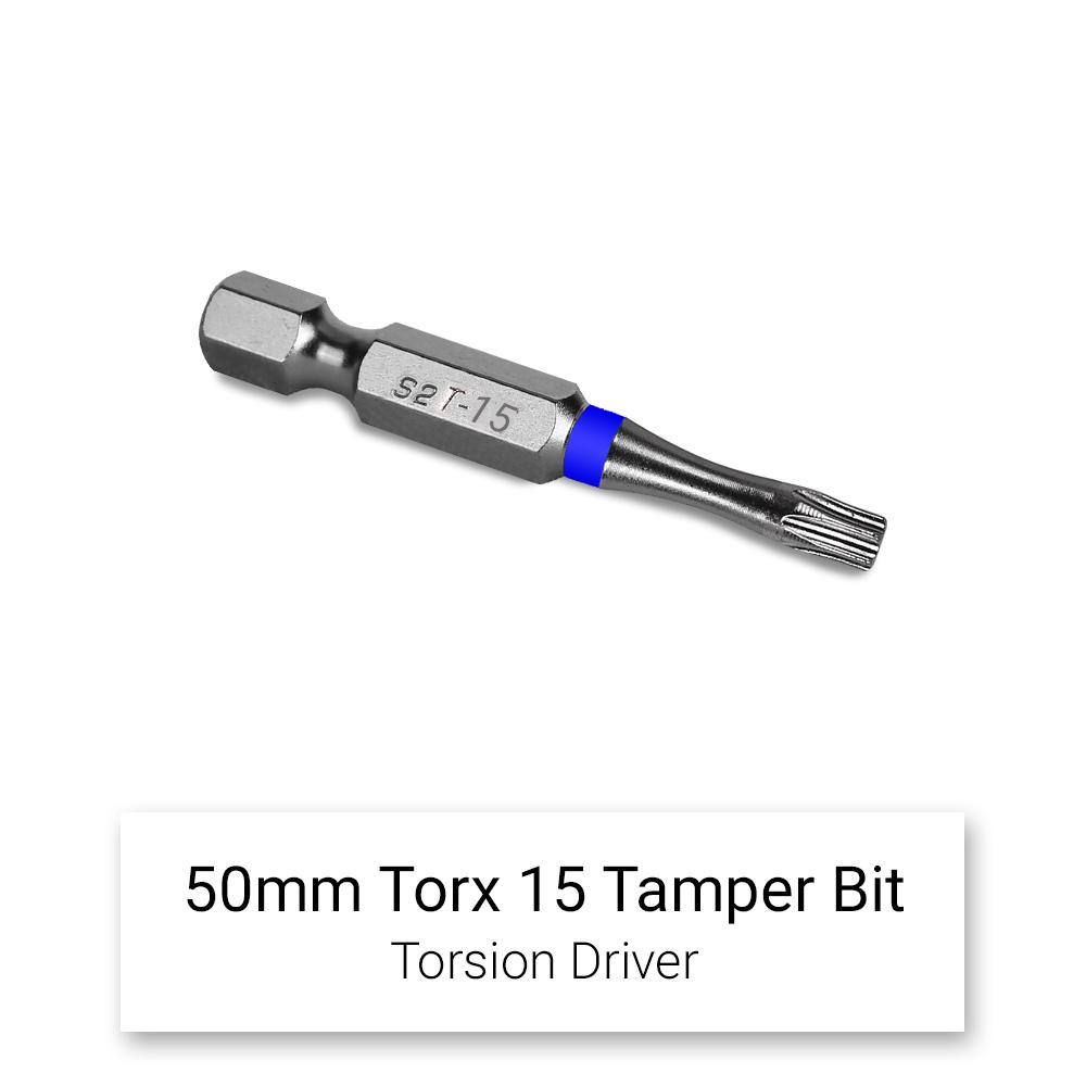 Xtorque 5PKTA1550 TORX15 50mm Tamperproof Torx Head Torsion Driver Bit - 5 Pack – image 3
