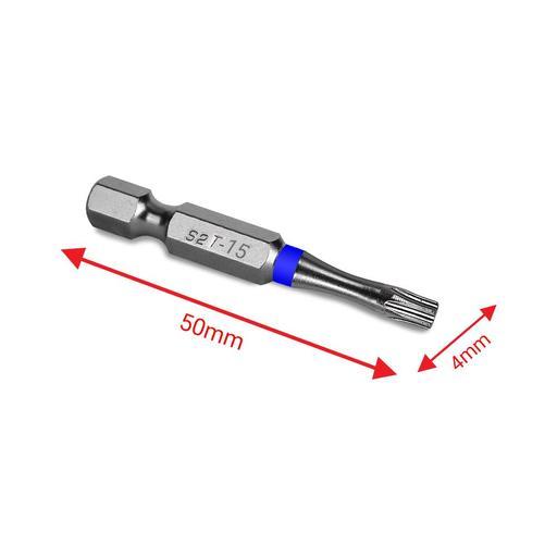 Xtorque 5PKTA1550 TORX15 50mm Tamperproof Torx Head Torsion Driver Bit - 5 Pack – image 4
