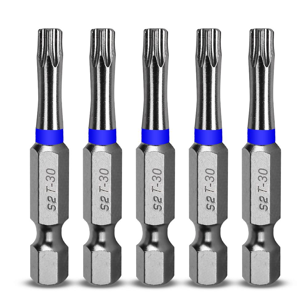 Xtorque 5PKTA3050 TORX30 50mm Tamperproof Torx Head Torsion Magnetic Driver Bit - 5 Pack – image 1
