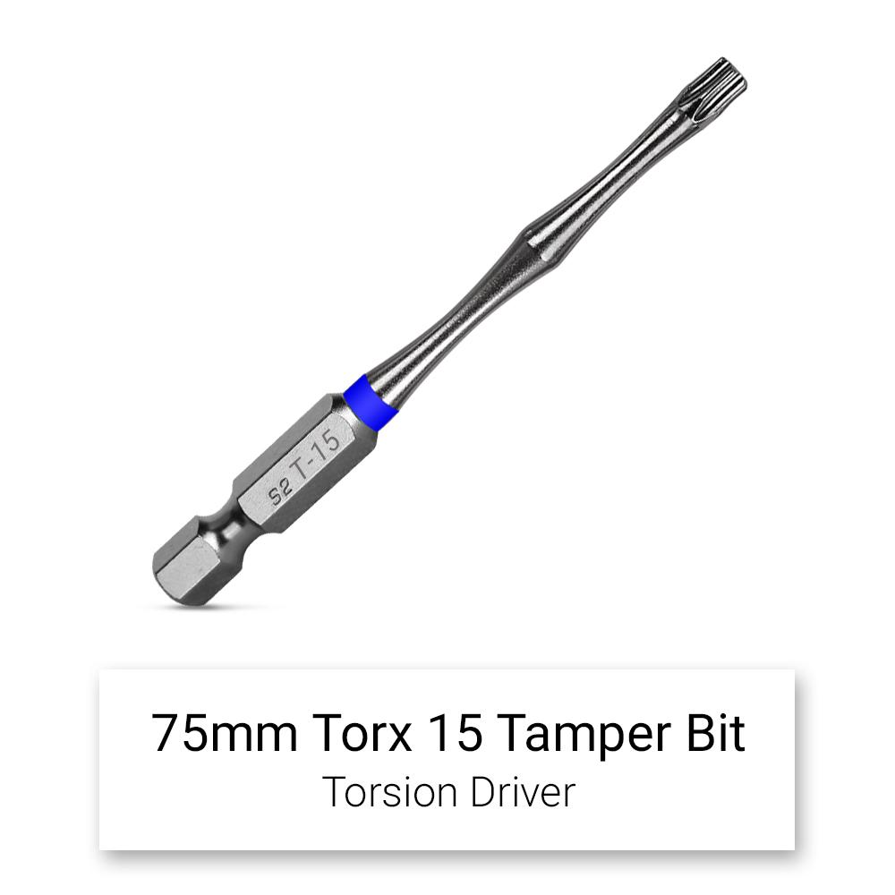 Xtorque 5PKTA1575 TORX15 75mm Tamperproof Torx Head Torsion Driver Bit - 5 Pack – image 3