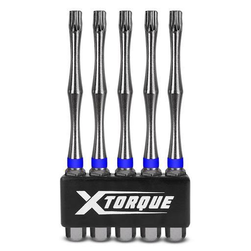 Xtorque 5PKTA1575 TORX15 75mm Tamperproof Torx Head Torsion Driver Bit - 5 Pack