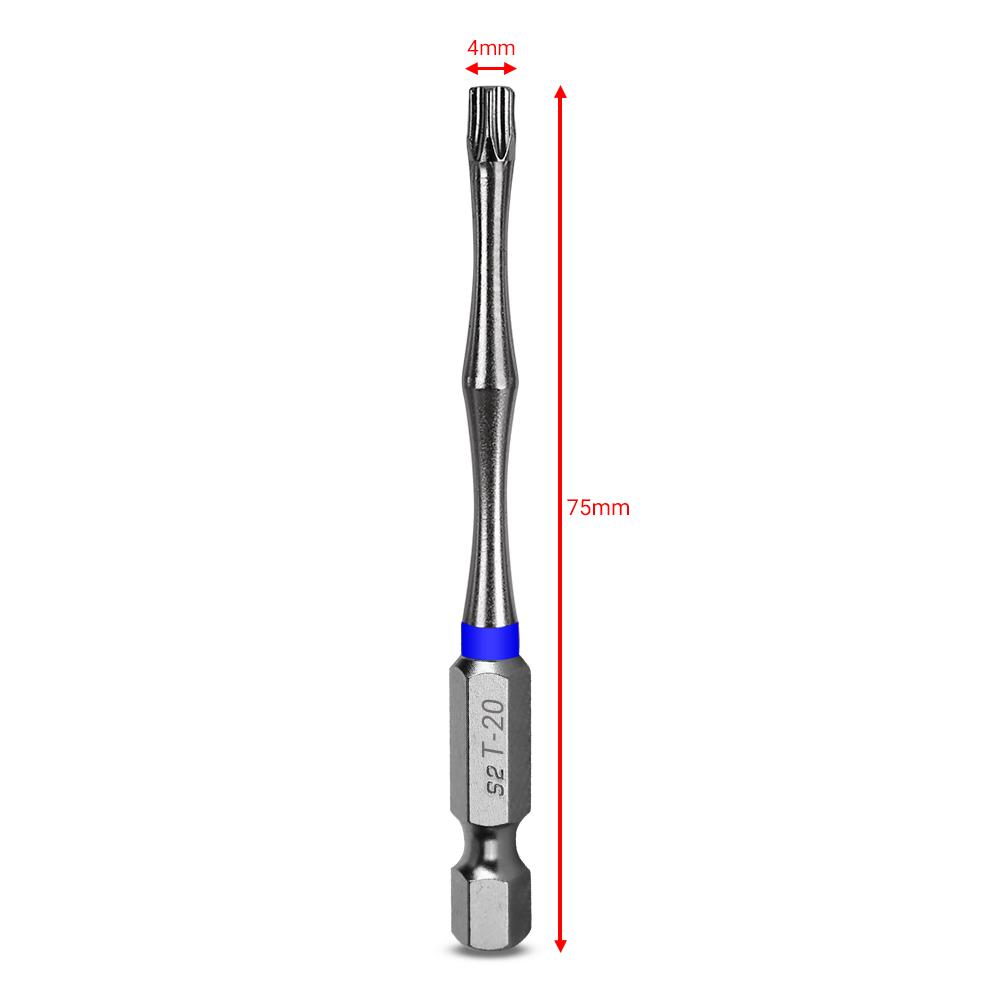 Xtorque 5PKTA2075 TORX20 75mm Tamperproof Torx Head Torsion Driver Bit - 5 Pack – image 4