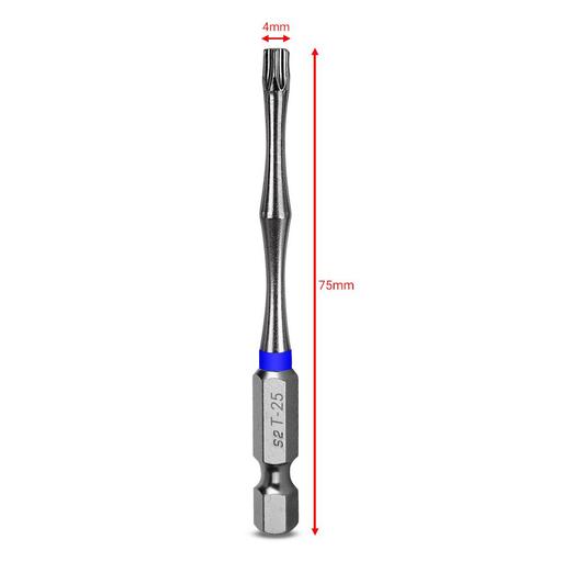 Xtorque 5PKTA2575 TORX25 75mm Tamperproof Torx Head Torsion Driver Bit - 5 Pack – image 4
