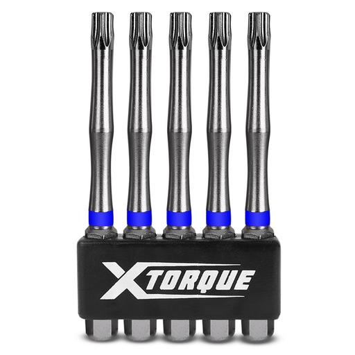 Xtorque 5PKTA2775 TORX27 75mm Tamperproof Torx Head Torsion Driver Bit - 5 Pack