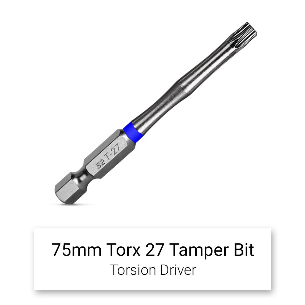 Xtorque 5PKTA2775 TORX27 75mm Tamperproof Torx Head Torsion Driver Bit - 5 Pack – image 3