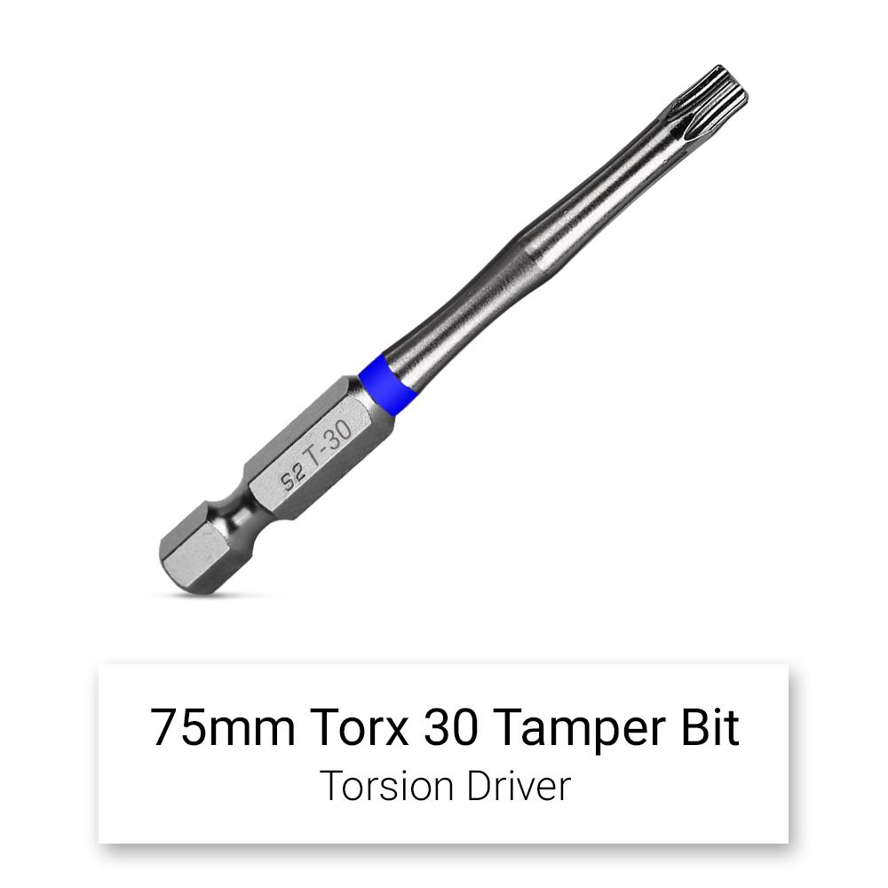 Xtorque 5PKTA3075 TORX30 75mm Tamperproof Torx Head Torsion Driver Bit - 5 Pack – image 3