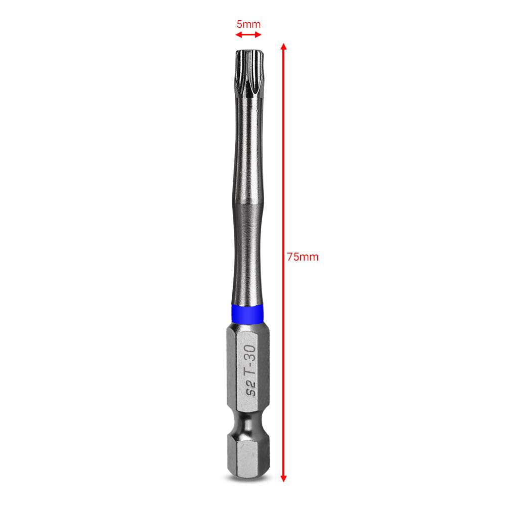 Xtorque 5PKTA3075 TORX30 75mm Tamperproof Torx Head Torsion Driver Bit - 5 Pack – image 4