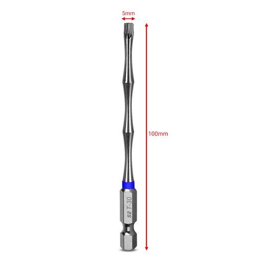Xtorque 5PKTA30100 TORX30 100mm Tamperproof Torx Head Torsion Driver Bit - 5 Pack – image 4