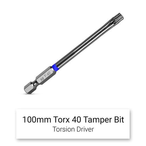Xtorque 5PKTA40100 TORX40 100mm Tamperproof Torx Head Torsion Driver Bit - 5 Pack – image 4