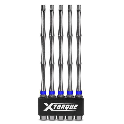 Xtorque 5PKTA27150 TORX27 150mm Tamperproof Torx Head Torsion Driver Bit - 5 Pack