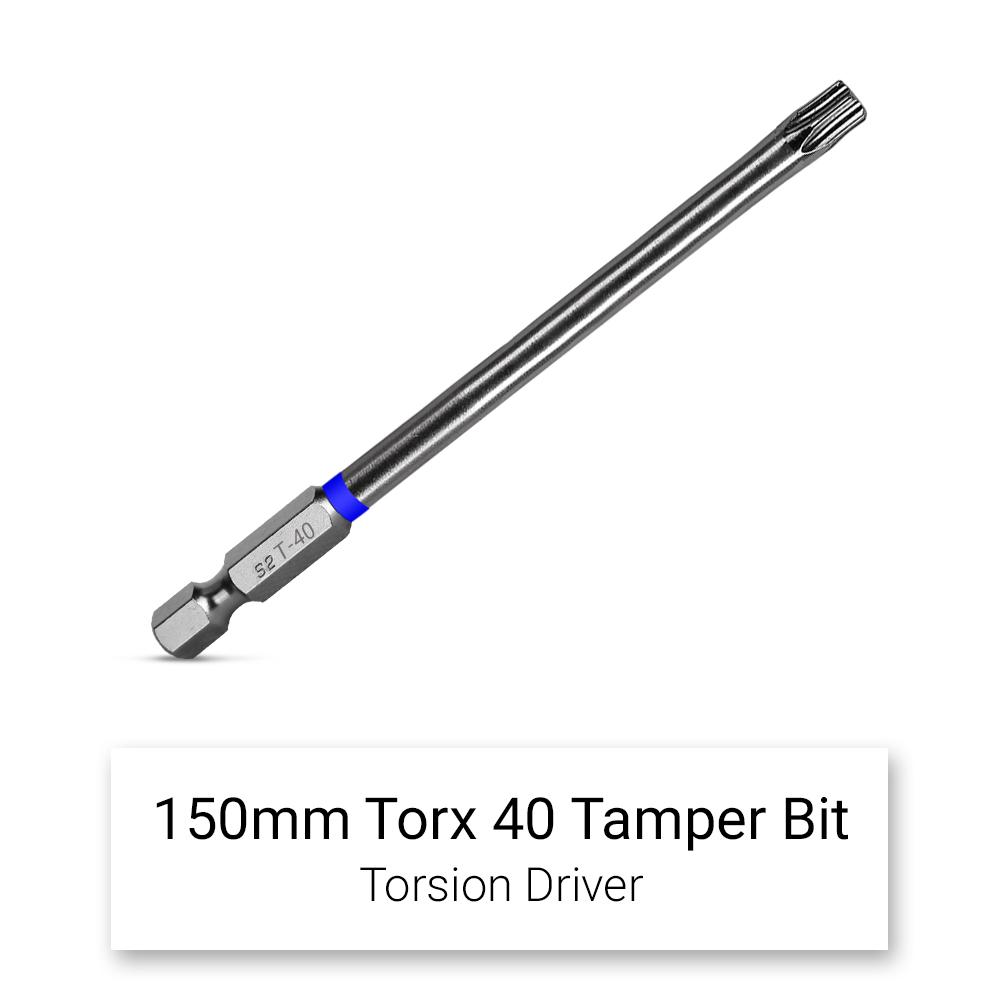 Xtorque 5PKTA40150 TORX40 150mm Tamperproof Torx Head Torsion Driver Bit - 5 Pack – image 3