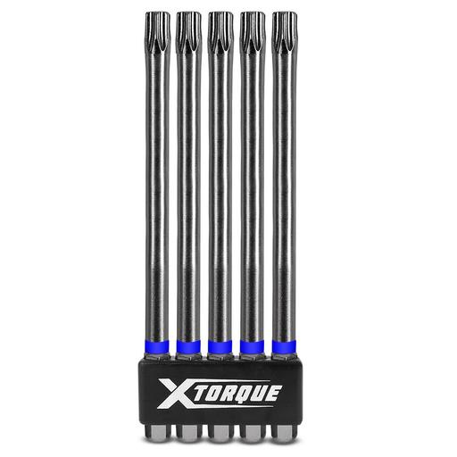 Xtorque 5PKTA40150 TORX40 150mm Tamperproof Torx Head Torsion Driver Bit - 5 Pack