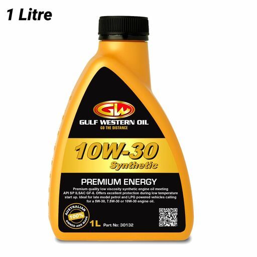 Gulf Western 30132 1L 10W/30SN Premium Semi Synthetic Engine Oil