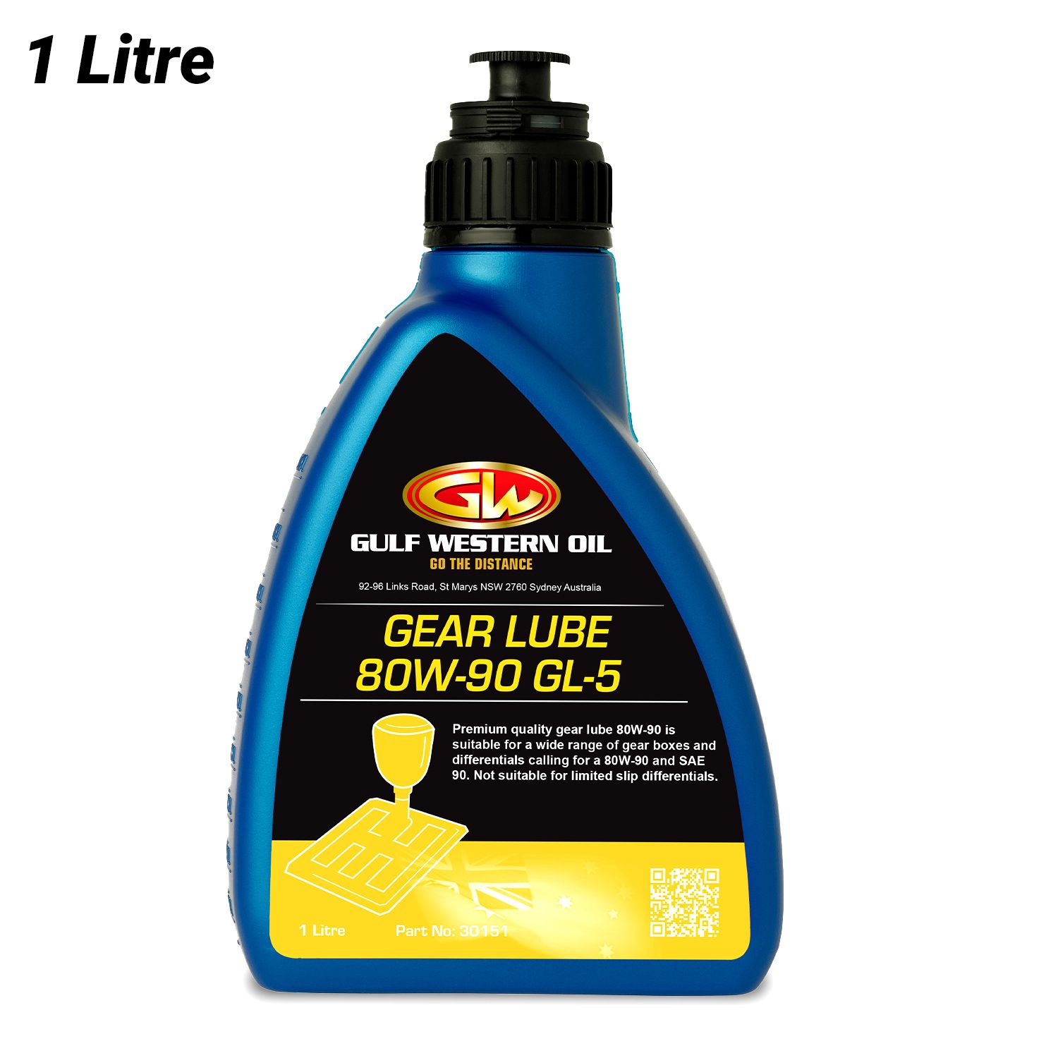 Gulf Western 30151 1L 80W/90 Gear Lube Oil To Suit Pressure Washers – image 1