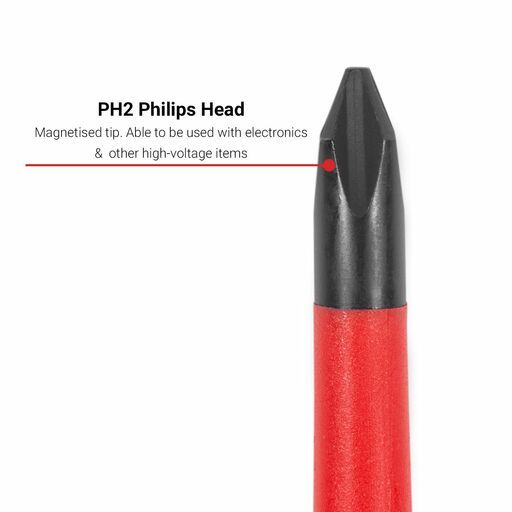 Xtorque XPH2S 100mm PH2 Slim Type Phillips VDE Screwdriver – image 4