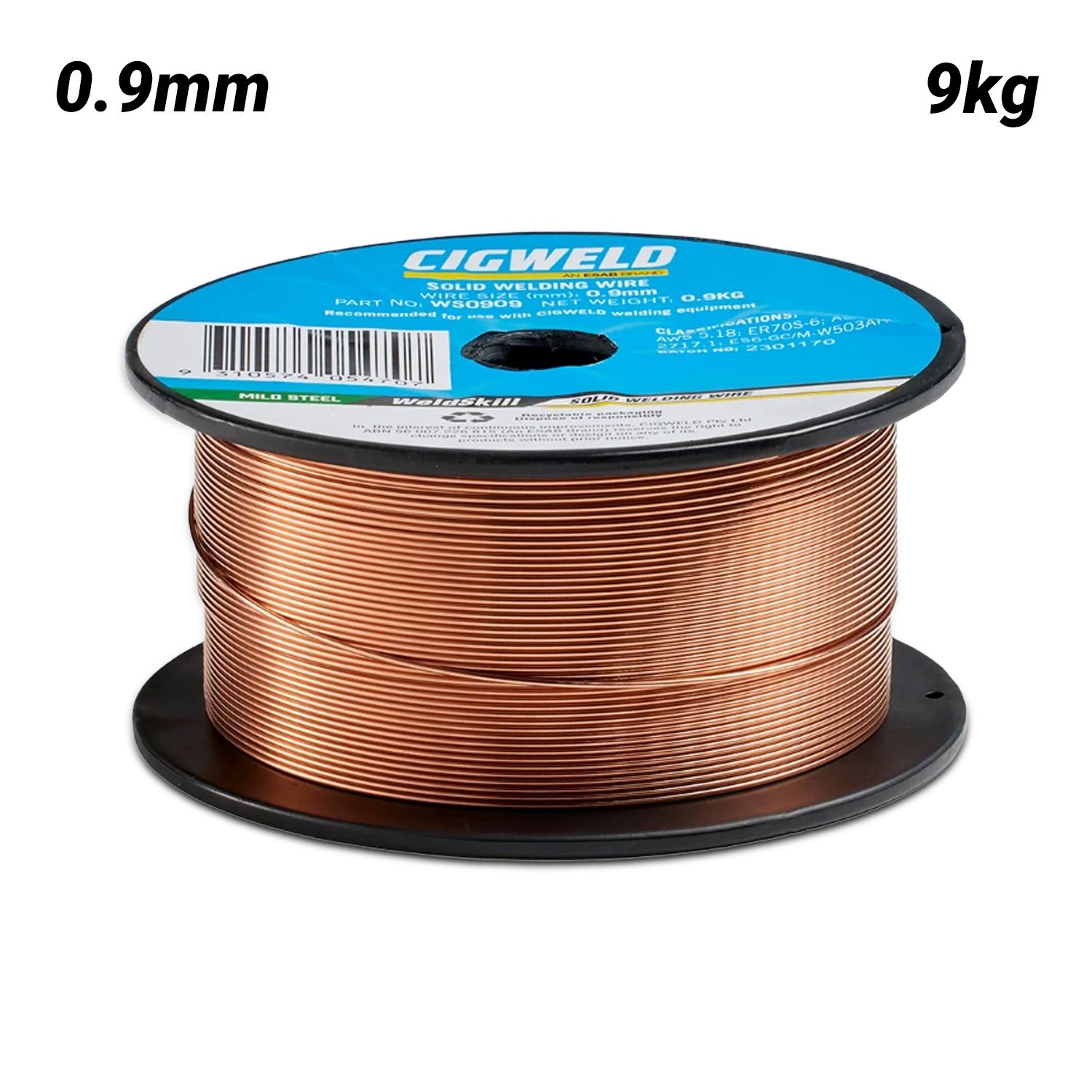 Cigweld WS0909 WeldSkill 0.9mm 0.9kg Solid Wire – image 1