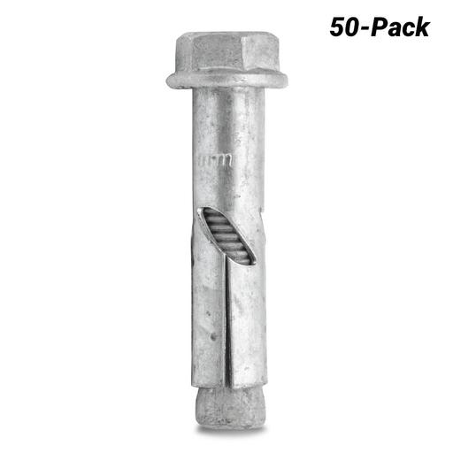 Ramset DP10050GH 50-Pack 10 x 50mm Galvanised DynaBolt Plus Hex Nut Bolt