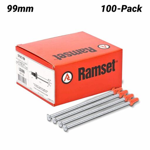 Ramset LDU99 100-Pack 99mm Drive Pins For Concrete Masonry And Steel