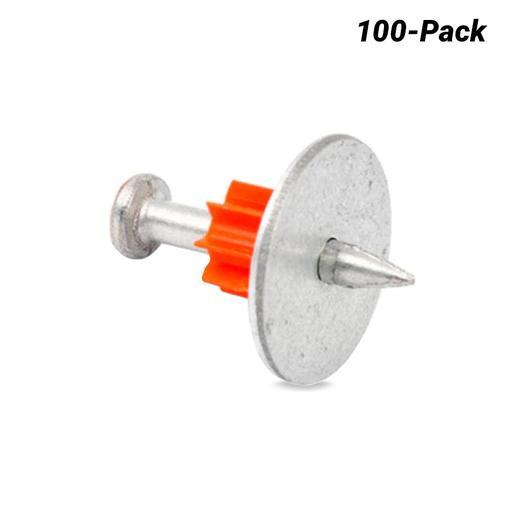 Ramset LWU25 100 Pack Washered Drive Pins For Concrete Masonry and Steel